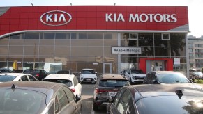 A Kia dealership, maker of the 2023 Kia Sportage.