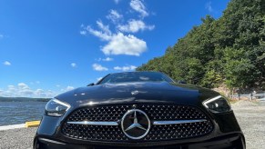 2023 Mercedes C300 parked near water