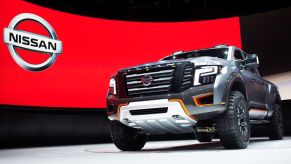 The Nissan Titan Warrior concept pickup truck debut at the Detroit Auto Show