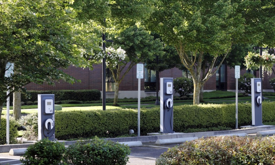 Public Charging Stations Near a Library