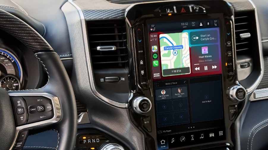 a new ram 1500 with the uconnect 5 system, one of many models with this infotainment