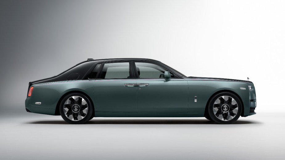 a new rolls royce phantom, one of the most luxurious cars available and is among one of the best british cars on the market