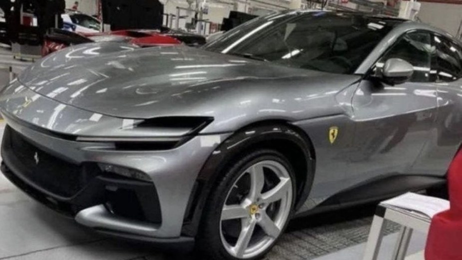 Silver Ferrari Purosangue leaked image