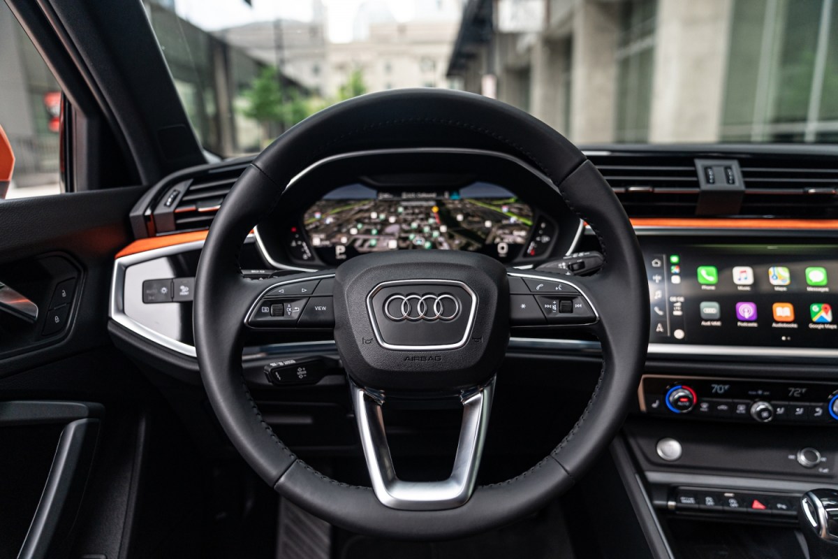 The interior of the Audi Q3. 