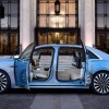 Suicide Doors on a blue luxury car