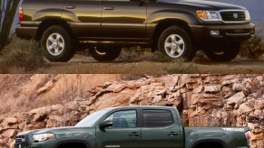 The Toyota Tacoma truck and the Land Cruiser SUV