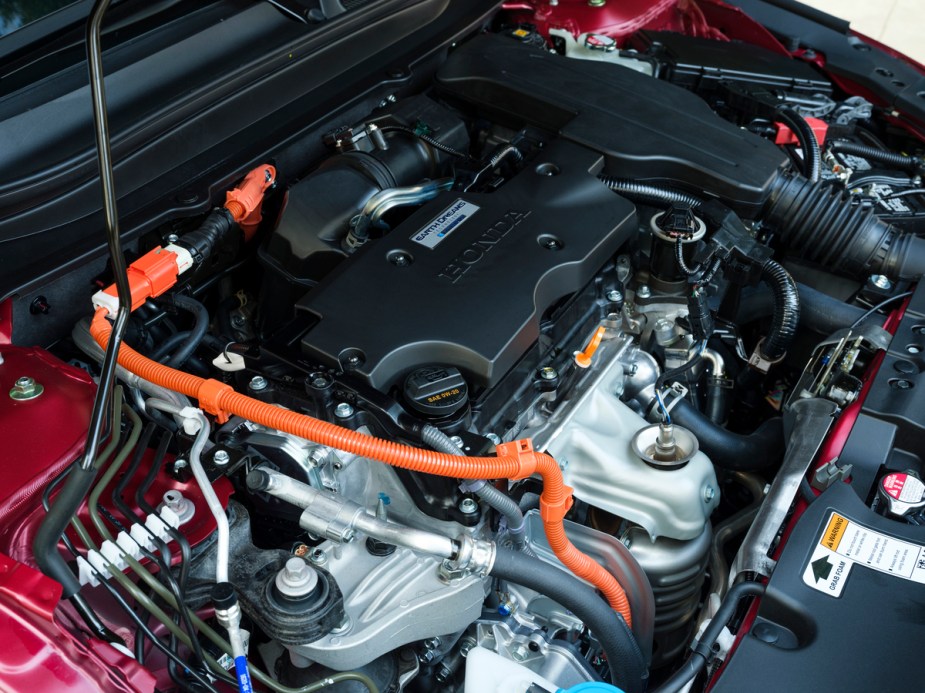 The Honda Accord Hybrid engine.