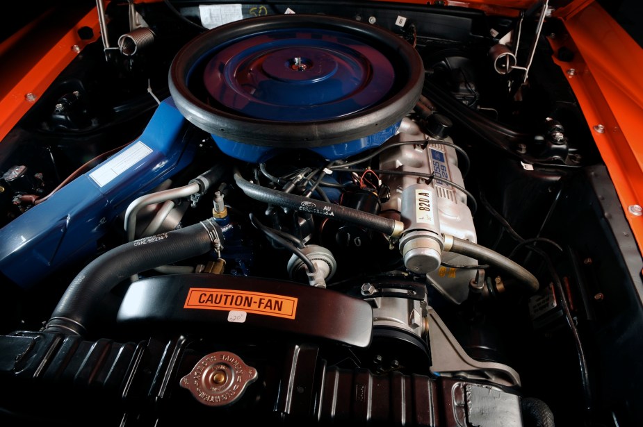 The Ford Mustang Boss 429 packed a mammoth 7.0L motor; its one of the biggest engines in Mustang history. 