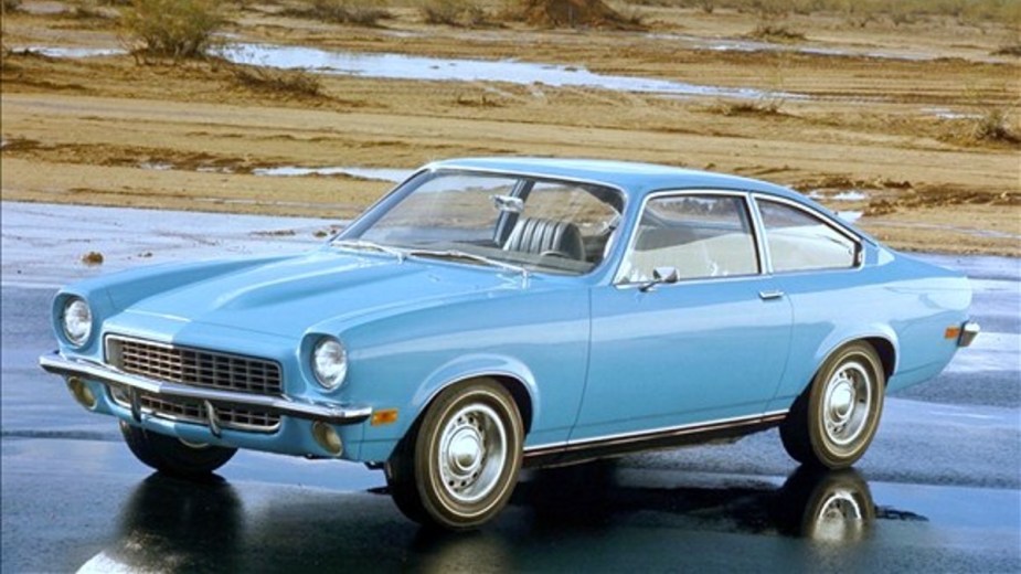 Light Blue 1971 Chevy Vega was a dangerous car