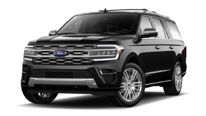 A navy blue 2022 Ford Expedition Max against a white background.
