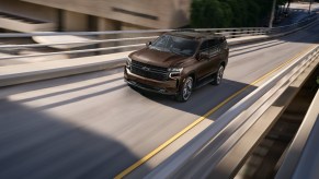 2023 Chevy Tahoe driving on a city road