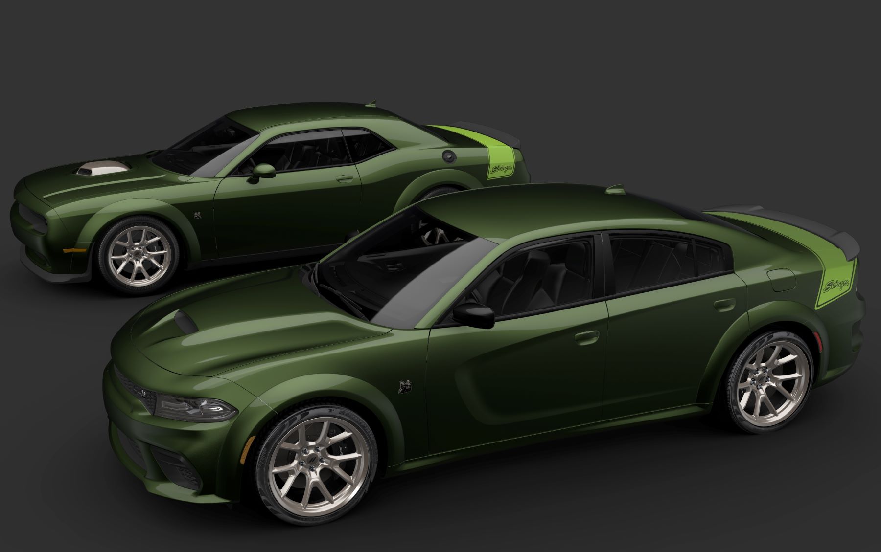 2023 Dodge Challenger and Charger Scat Pack Swinger special-edition models for the 'Last Call' lineup