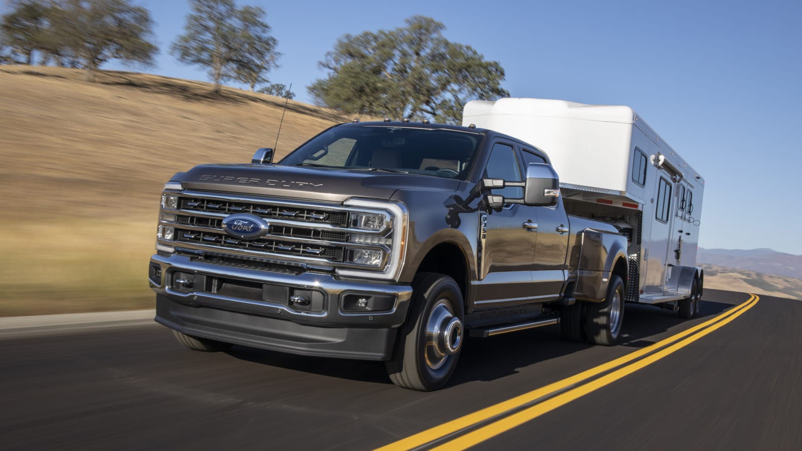 2023 Ford F-Series Super Duty towing a trailer