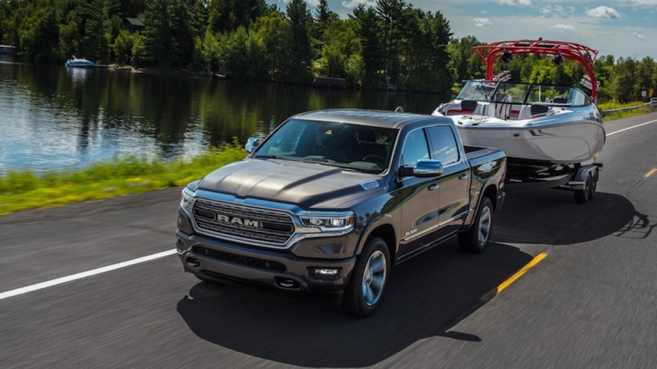 2023 Ram 1500 Towing a Boat