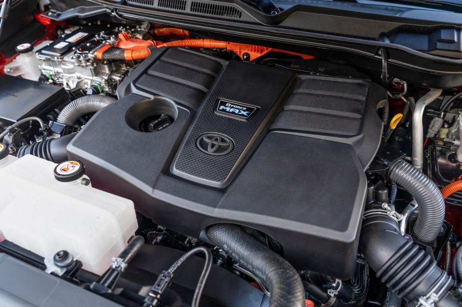 The new i-FORCE MAX engine in a Toyota Sequoia. 