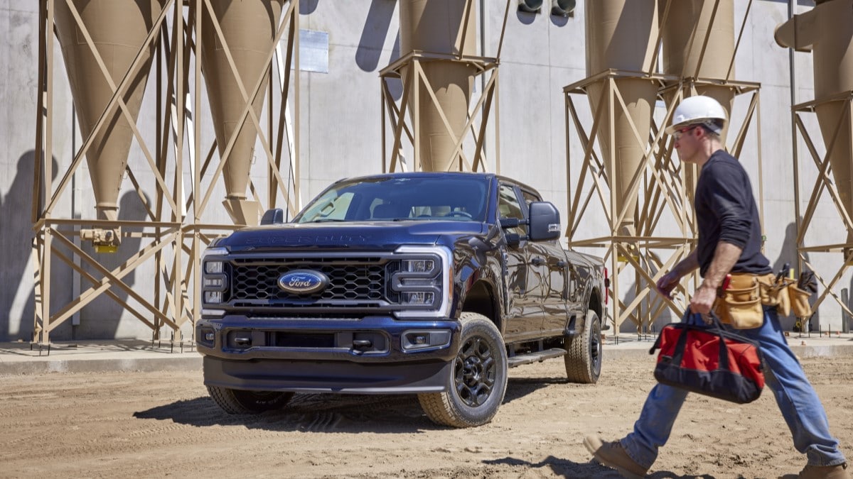 2023 Ford F-250 Super Duty at a work site 
