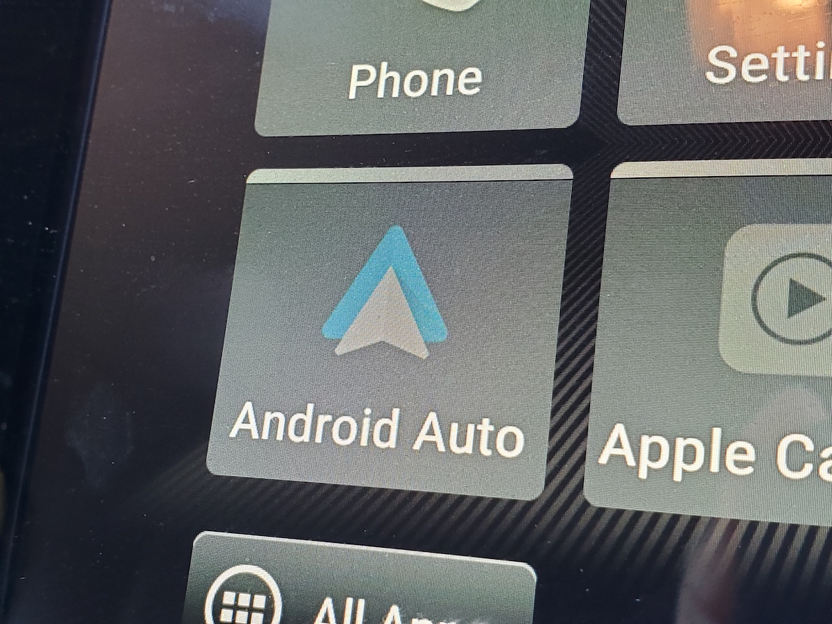 Android Auto displayed on an infotainment screen.