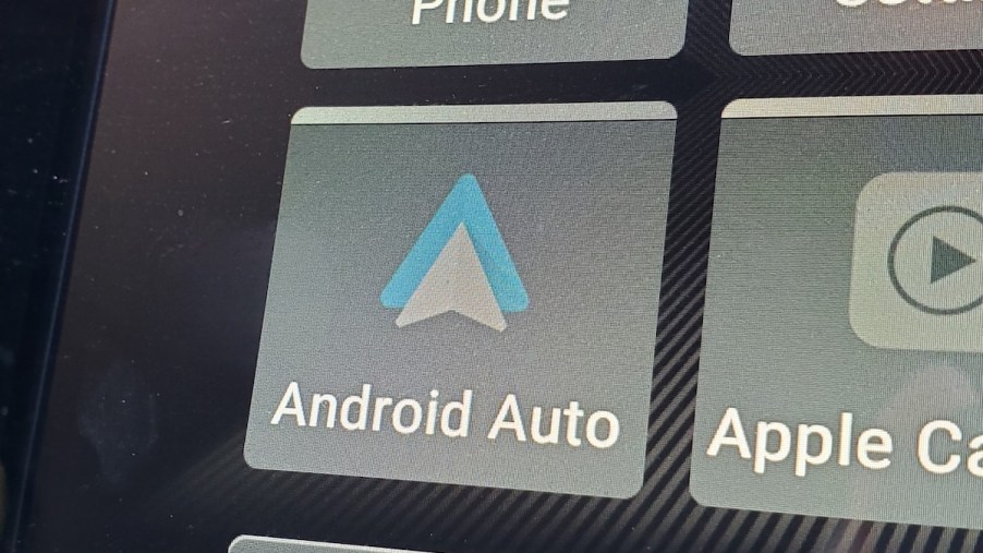 Android Auto displayed on an infotainment screen.
