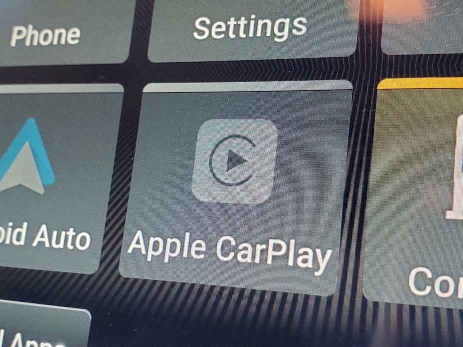 The selection option for Apple CarPlay. 
