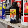 AutoZone brake fluid on a shelf in a store in Tiskilwa, Illinois