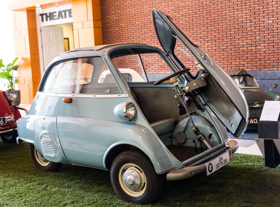 The BMW Isetta, like the Peel P50, is one of the tiny, weird cars that makes people smile.