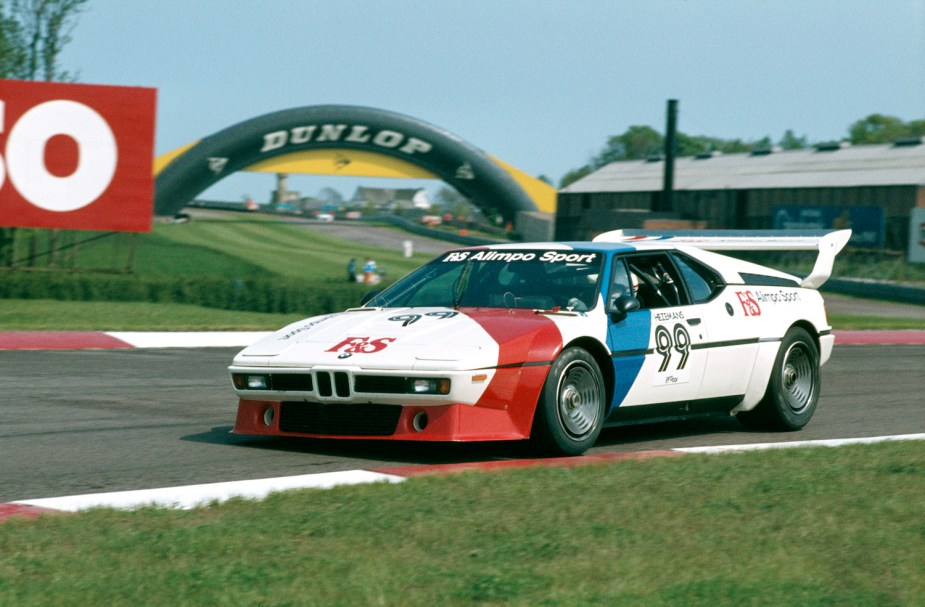 Toine Hezemans in his BMW M1, finished fifth, Gunnar Nilsson Memorial Procar Race, Donington.