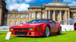 The BMW M1, once owned by Boney M, seen at Salon Prive, held at Blenheim Palace. Each year some of the rarest cars are displayed on the lawns of the palace, in the UK's most exclusive Concours d'Elegance.