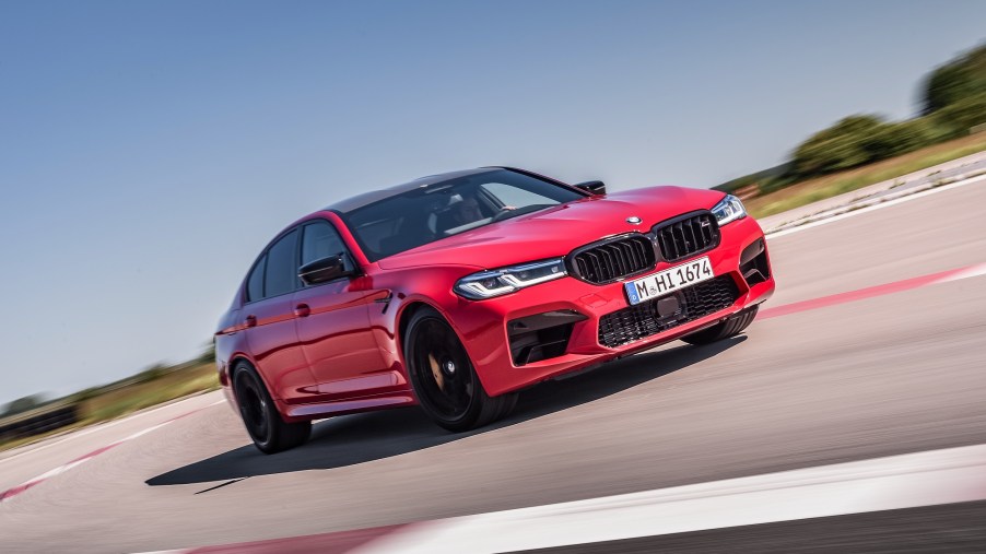 The BMW M5 Competition is one of the fastest sports sedans with AWD.