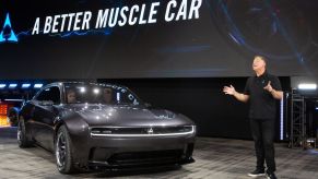 The Dodge Charger Daytona SRT EV Concept with a Banshee powertrain debut by brand CEO Tim Kuniskis