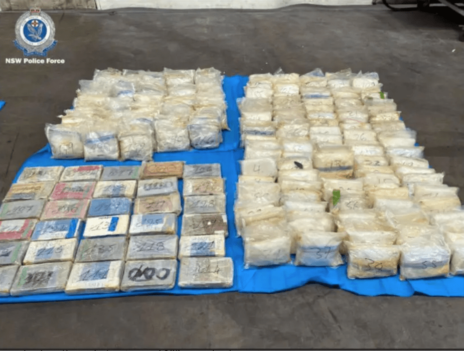 Piles of drugs recovered from the smuggler's Bentley