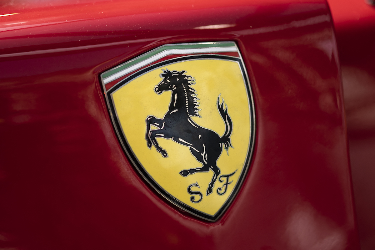 Ferrari logo, maker of the new Ferrari SUV. 