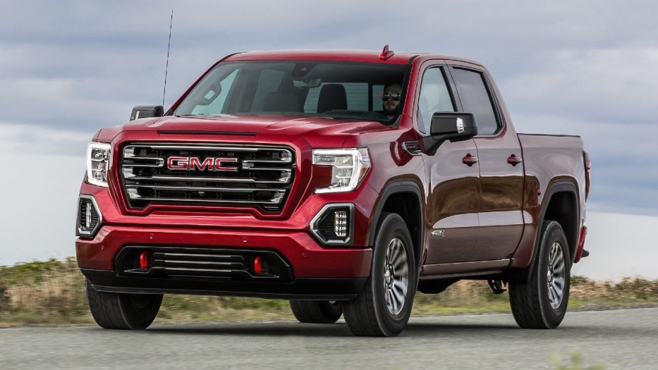 The red GMC Sierra 1500 Duramax Diesel is one of the latest half-ton diesel pickups on the market.