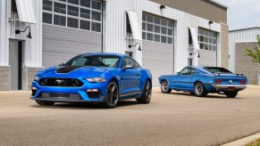 The Ford Mustang uses RWD to perform as a sports car should. All Ford Mustangs are rear-wheel drive.