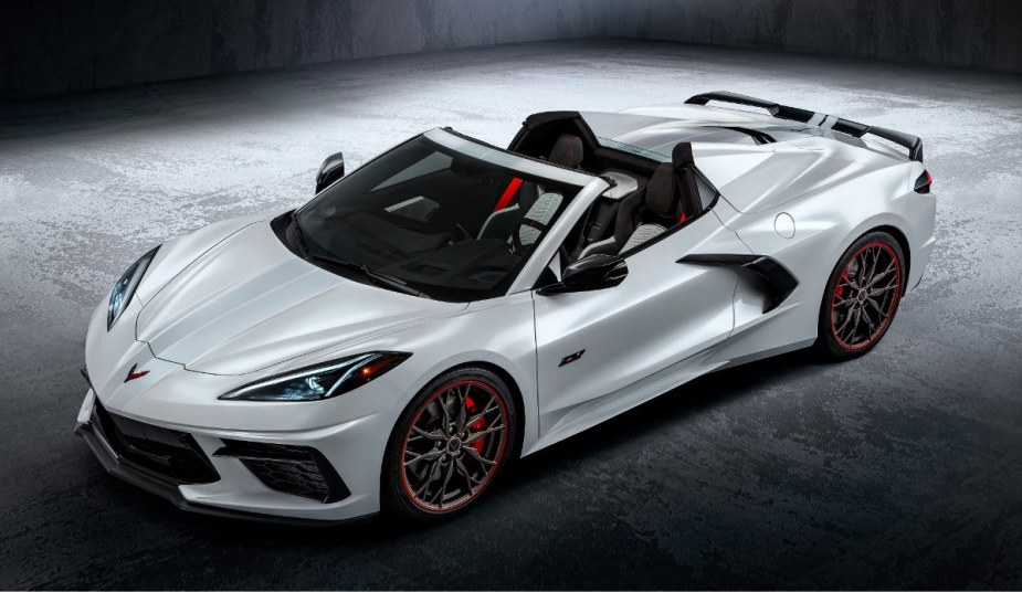 Overhead view of 2023 Chevy Corvette Convertible