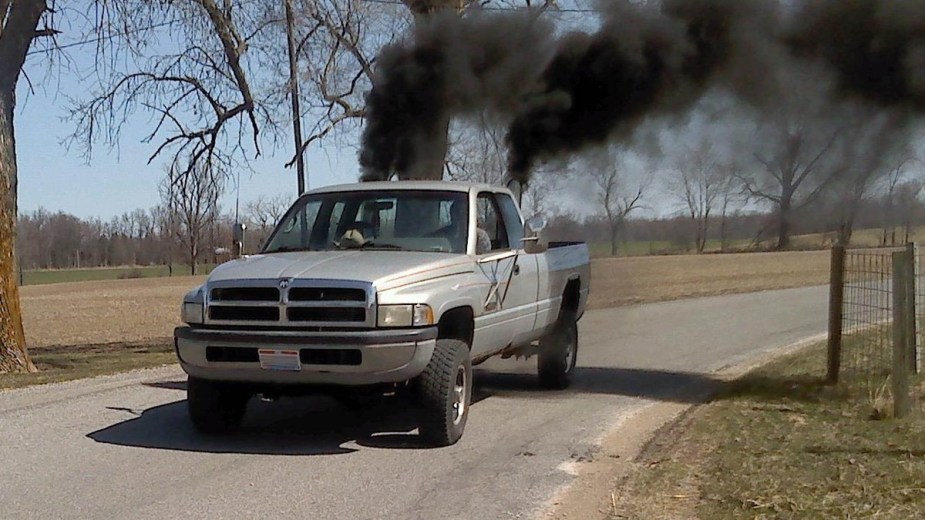 Pickup Truck Rolling Coal this could be one of the car features we don't see soon