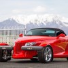 Red and Black Plymouth Prowler; looks cool but is one of the worst sports cars ever made