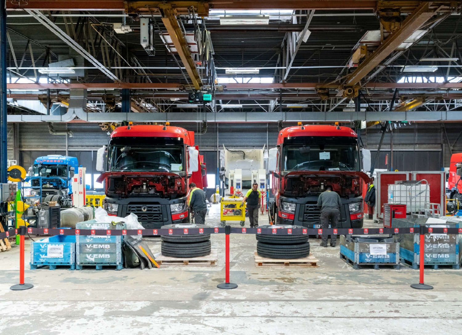 Renault Trucks’ Used Parts Factory is photographed here