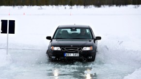 The Saab 9-3 is an example of a FWD car. It proves that FWD cars are good in the snow.
