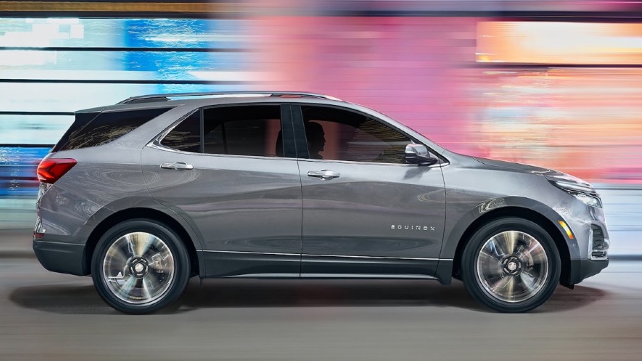Side view of gray 2023 Chevy Equinox, highlighting why modern cars look the same