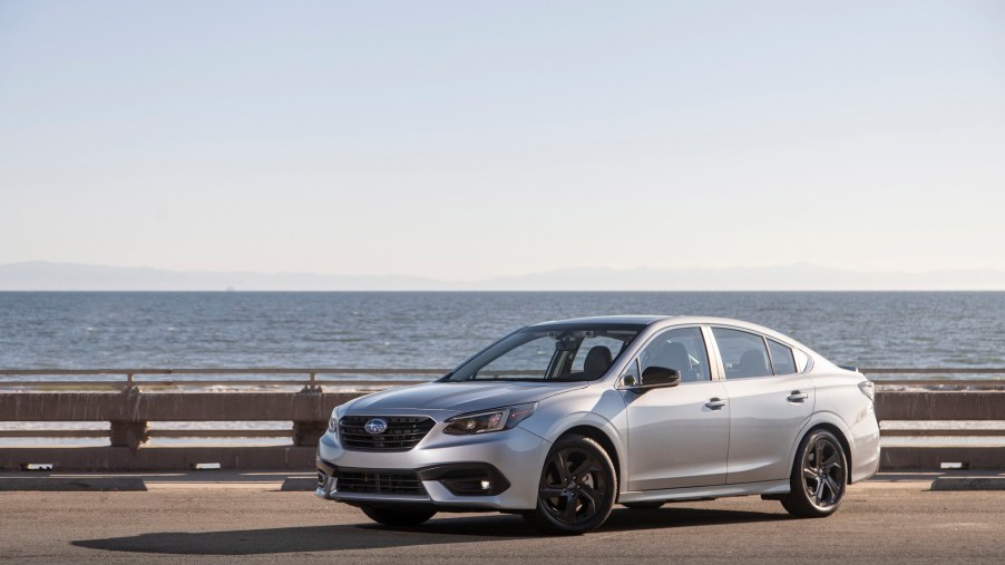 The Subaru Legacy is a car with AWD and a Top Safety Pick+.