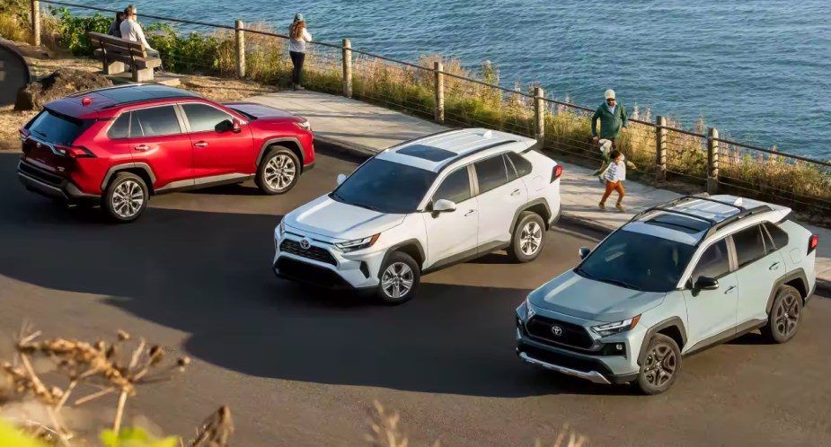Three Toyota RAV4 is a compact SUV, but has a large footprint. 
