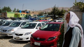 A group of used Corollas.