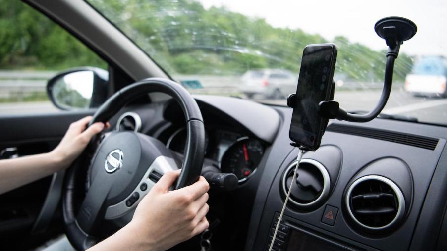 A potentially distracted driver which is one of the worst drivers.