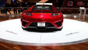 2017 Acura NSX is on display at the Chicago Auto Show.