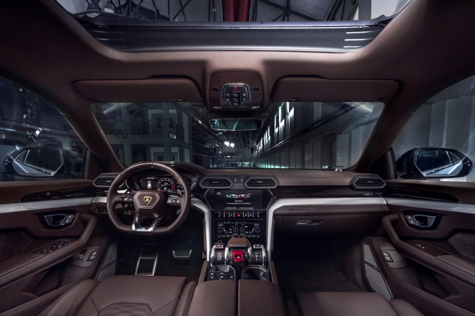 2023 Lamborghini Urus S interior in brown