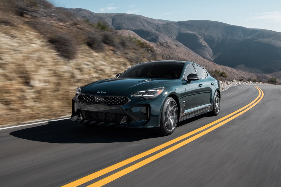The 2022 Kia Stinger offers AWD and explosive power a fully loaded Kia Stinger GT2 levels.