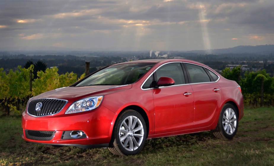 Promo photo of the 2012 Buick Verano which has become a reliable used luxury sedan available for under $10k.
