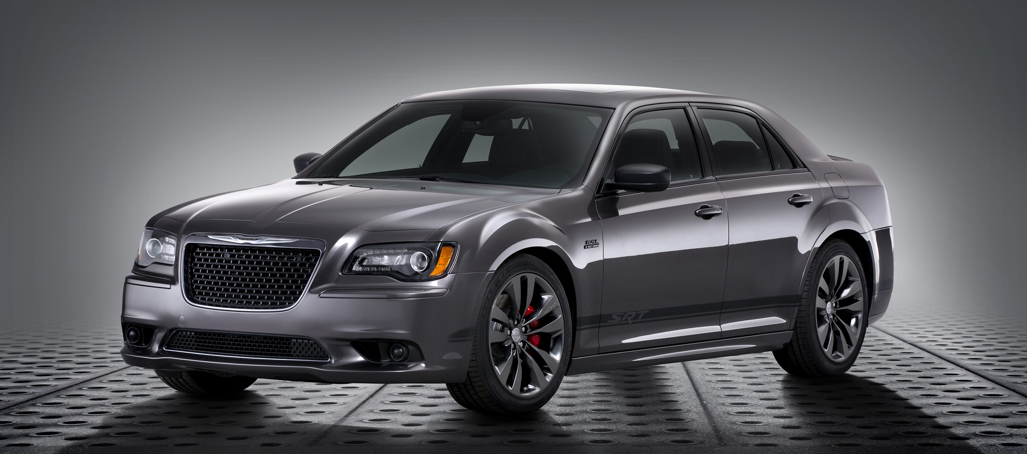 A 2014 Chrysler 300 SRT is a V8 300 sedan with sports sedan power.
