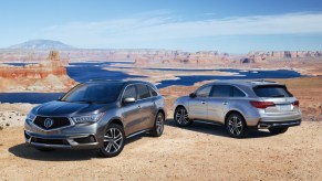 The 2017 Acura MDX, like the ones pictured, is a used SUV under $30,000