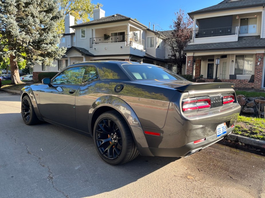 A rear view of the 2022 Dodge Challenger R/T Scat Pack